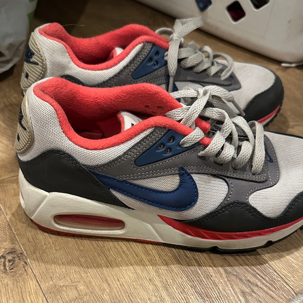 Nike Kids Sneakers - Gray, Blue, Red Accents